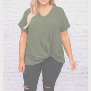 Chic Soul olive green blouse